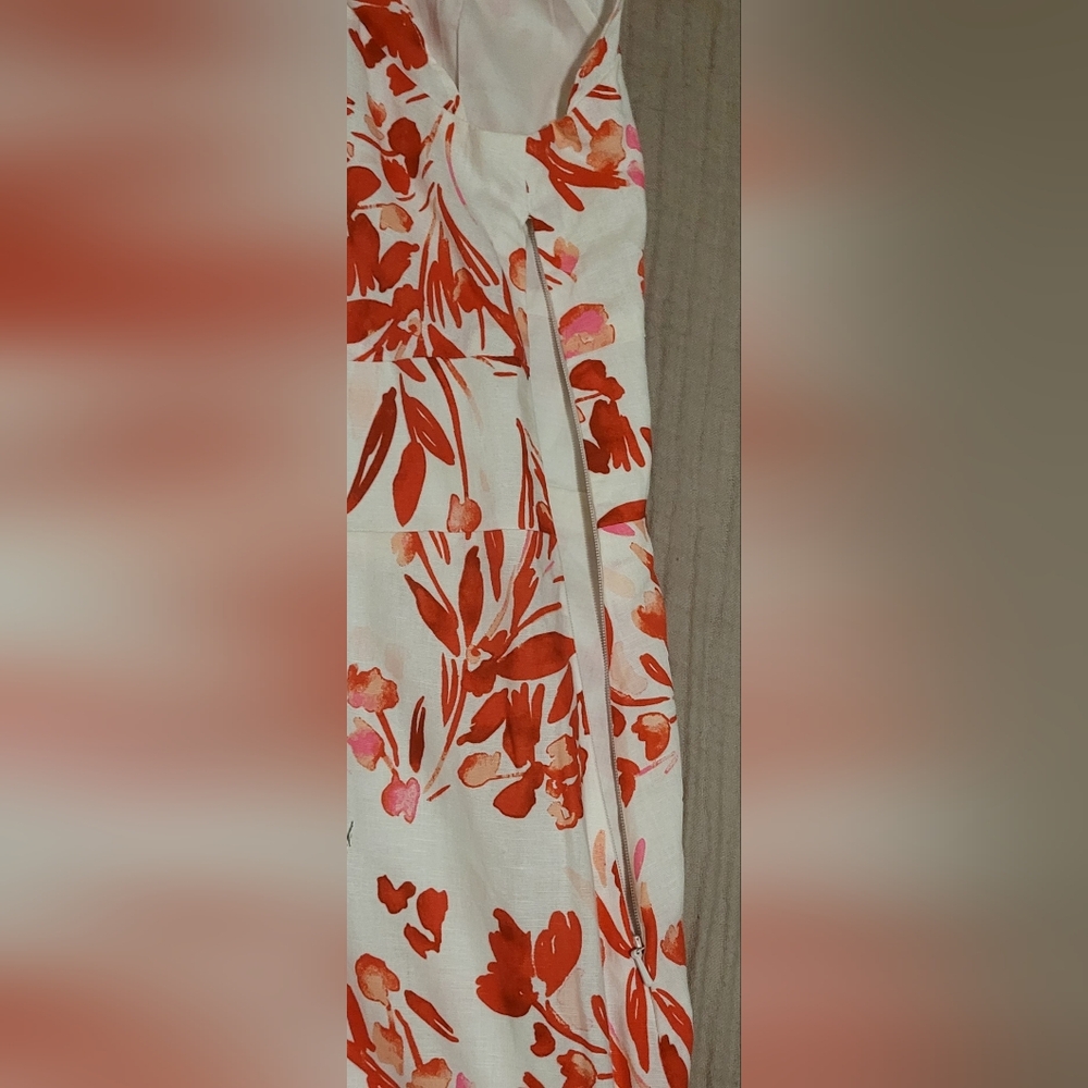​Banana Republic Floral Linen-Cotton Ruffle-Sleeve Dress - NWOT - 18 - Picture 7 of 14